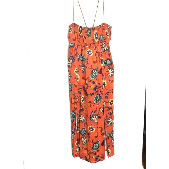 Maeve Orange Floral Maxi Dress - Picture 2 of 8